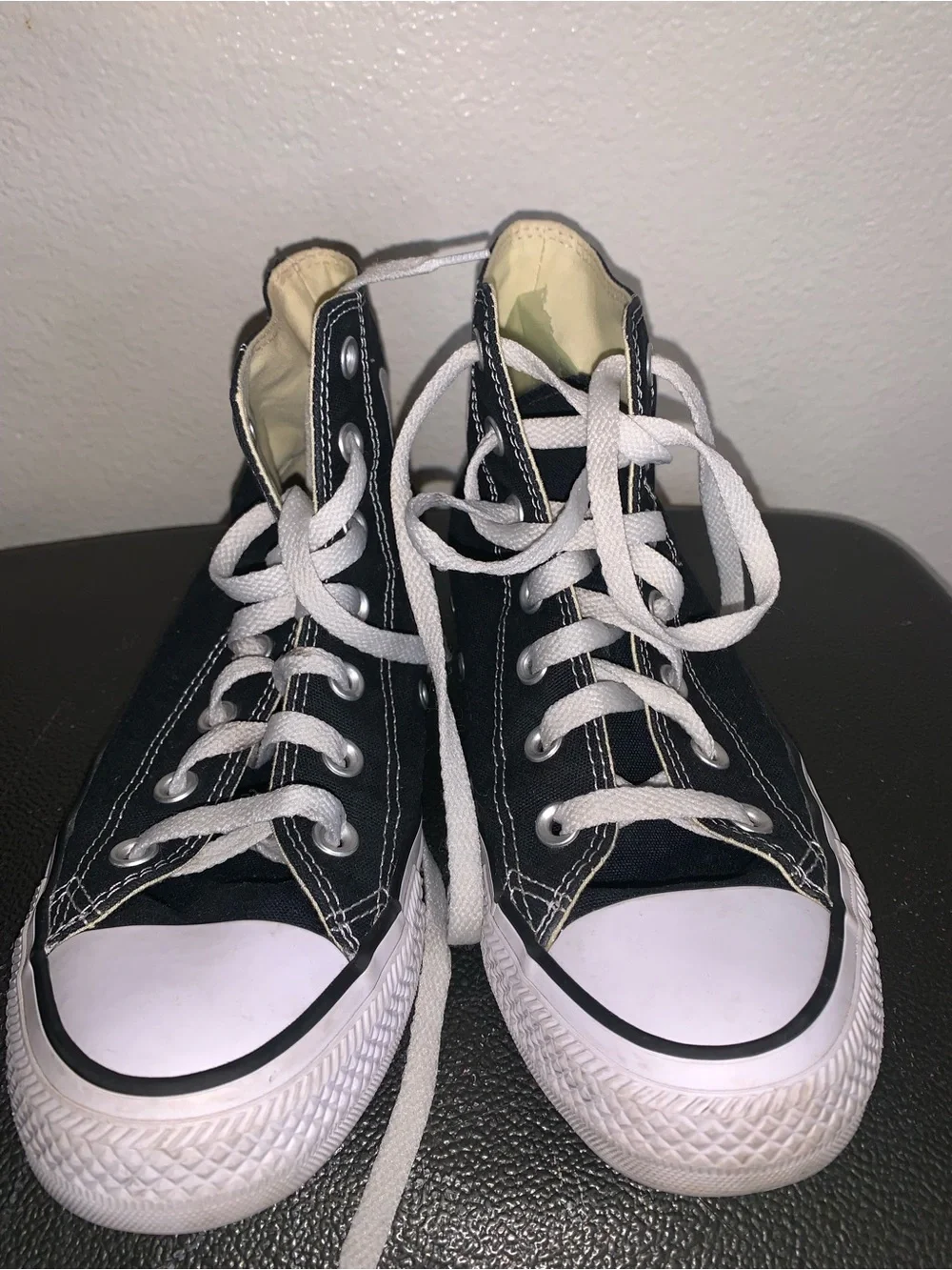 Converse men black and white  High Top Sneakers - Picture 2 of 5
